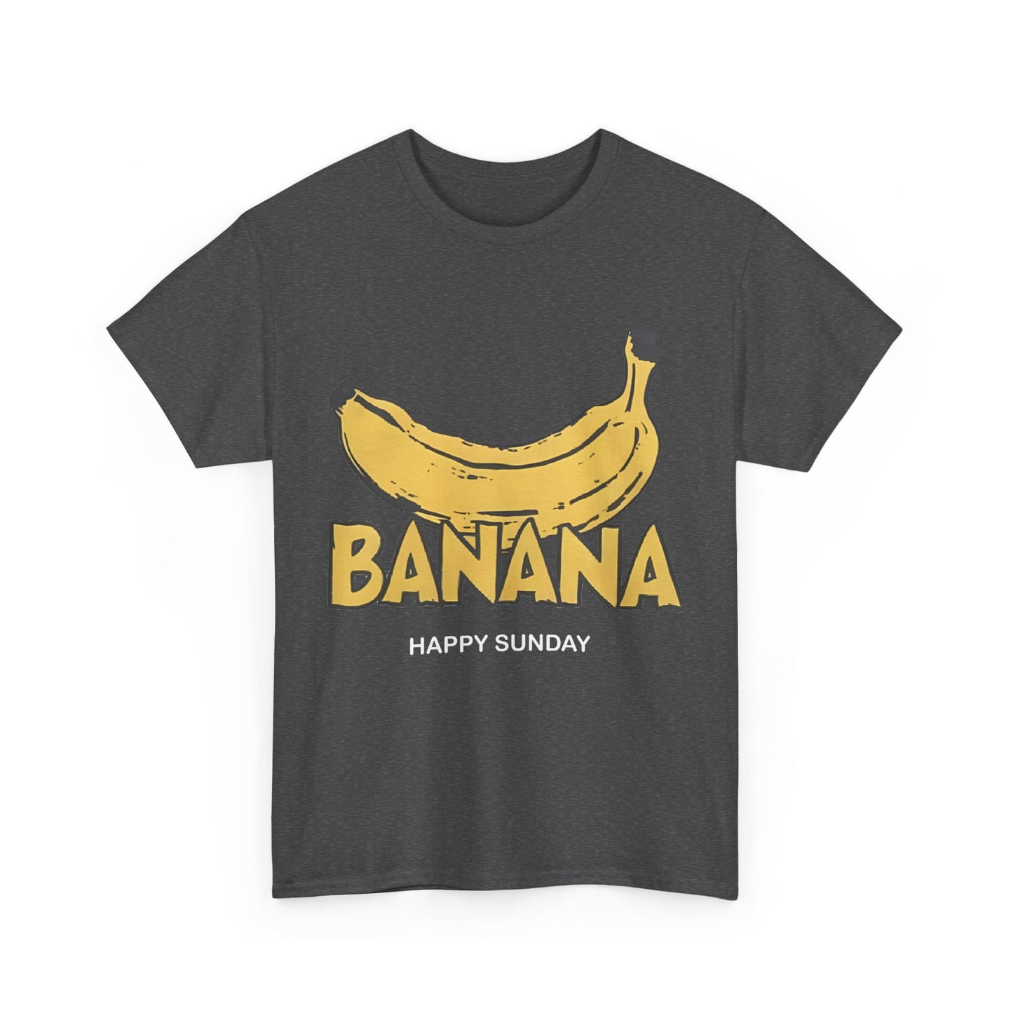 Banana fruit Happy Sunday Unisex Heavy Cotton Tee