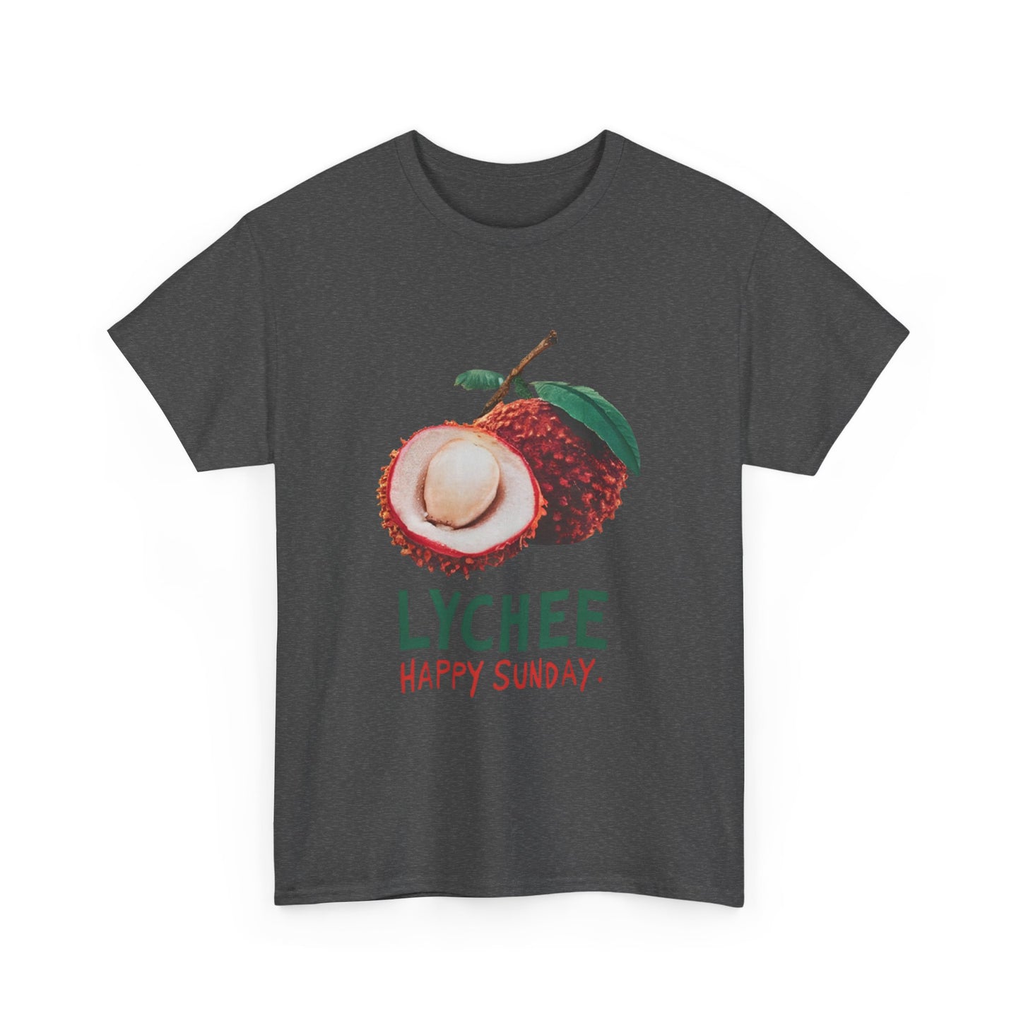 Lychee fruit Happy Sunday Unisex Heavy Cotton Tee