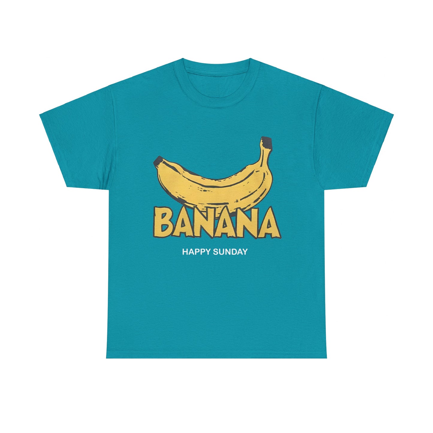 Banana fruit Happy Sunday Unisex Heavy Cotton Tee