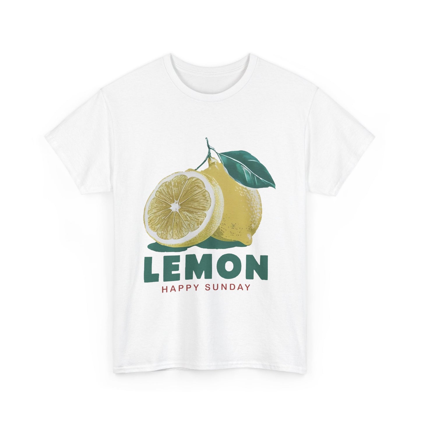 Lemon fruit Happy Sunday Unisex Heavy Cotton Tee