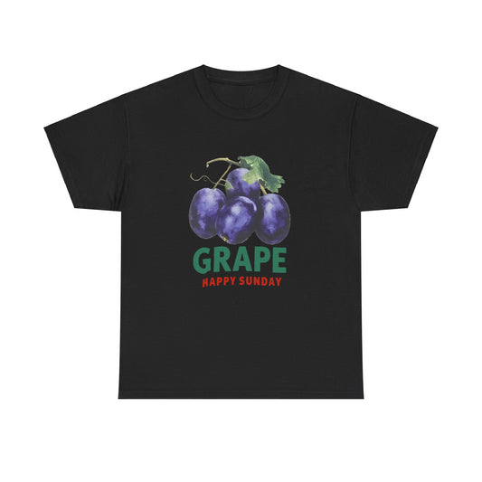 Grape fruit Happy Sunday Unisex Heavy Cotton Tee