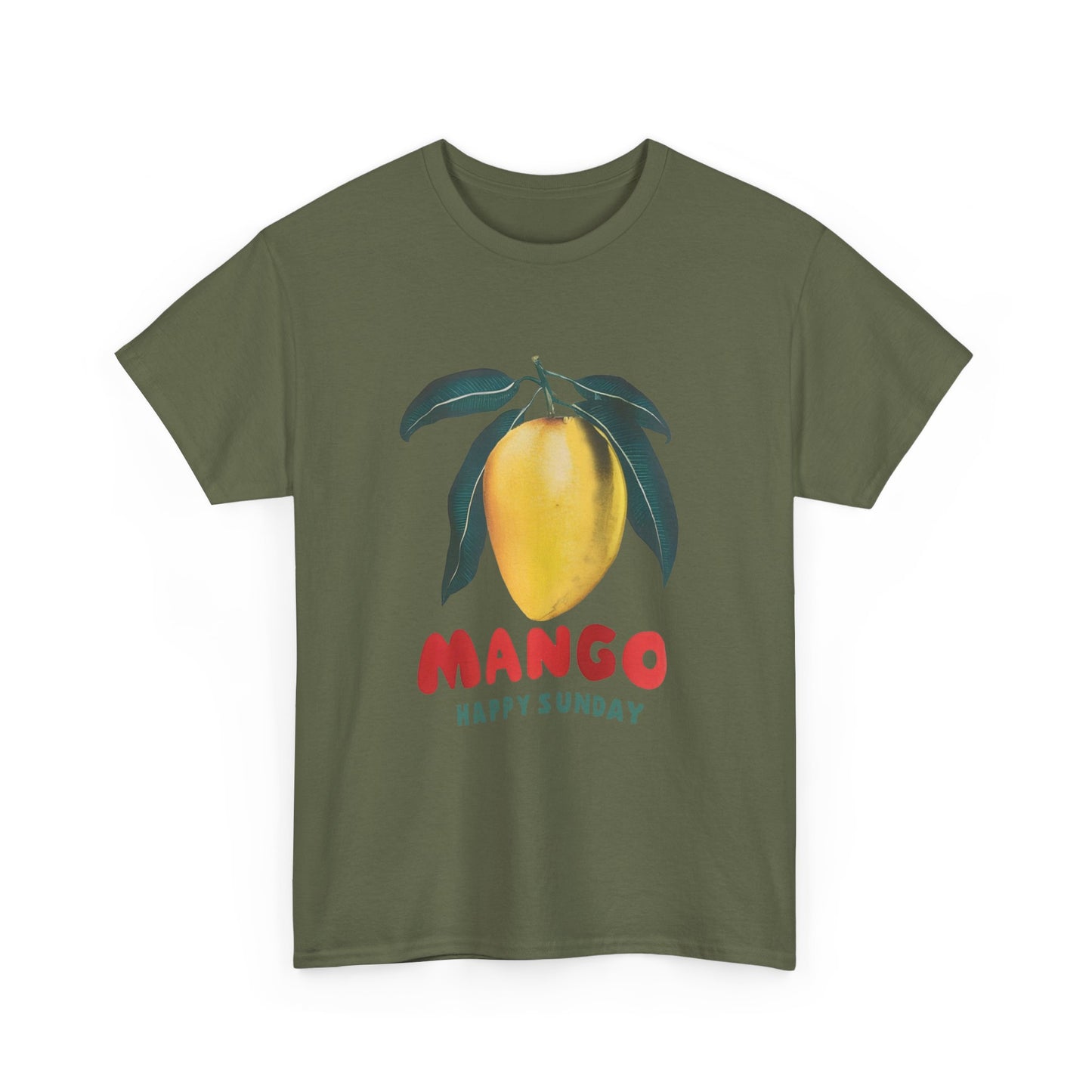 Mango fruit Happy Sunday Unisex Heavy Cotton Tee