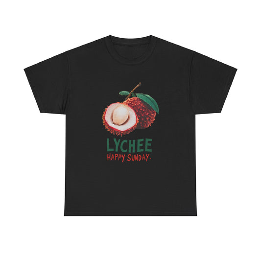 Lychee fruit Happy Sunday Unisex Heavy Cotton Tee