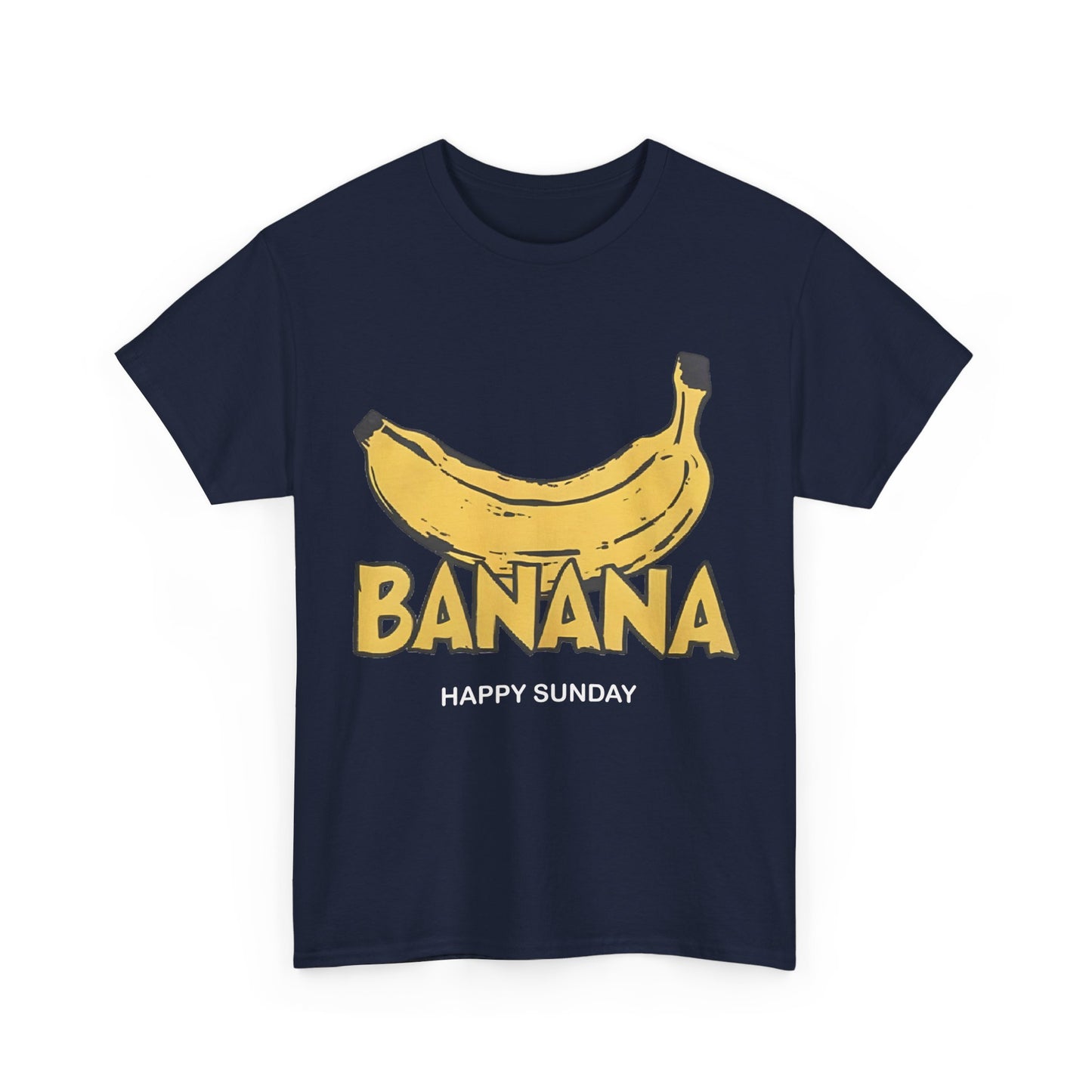 Banana fruit Happy Sunday Unisex Heavy Cotton Tee