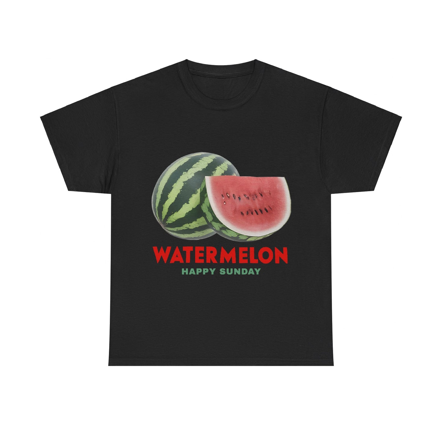 Watermelon fruit Happy Sunday Unisex Heavy Cotton Tee