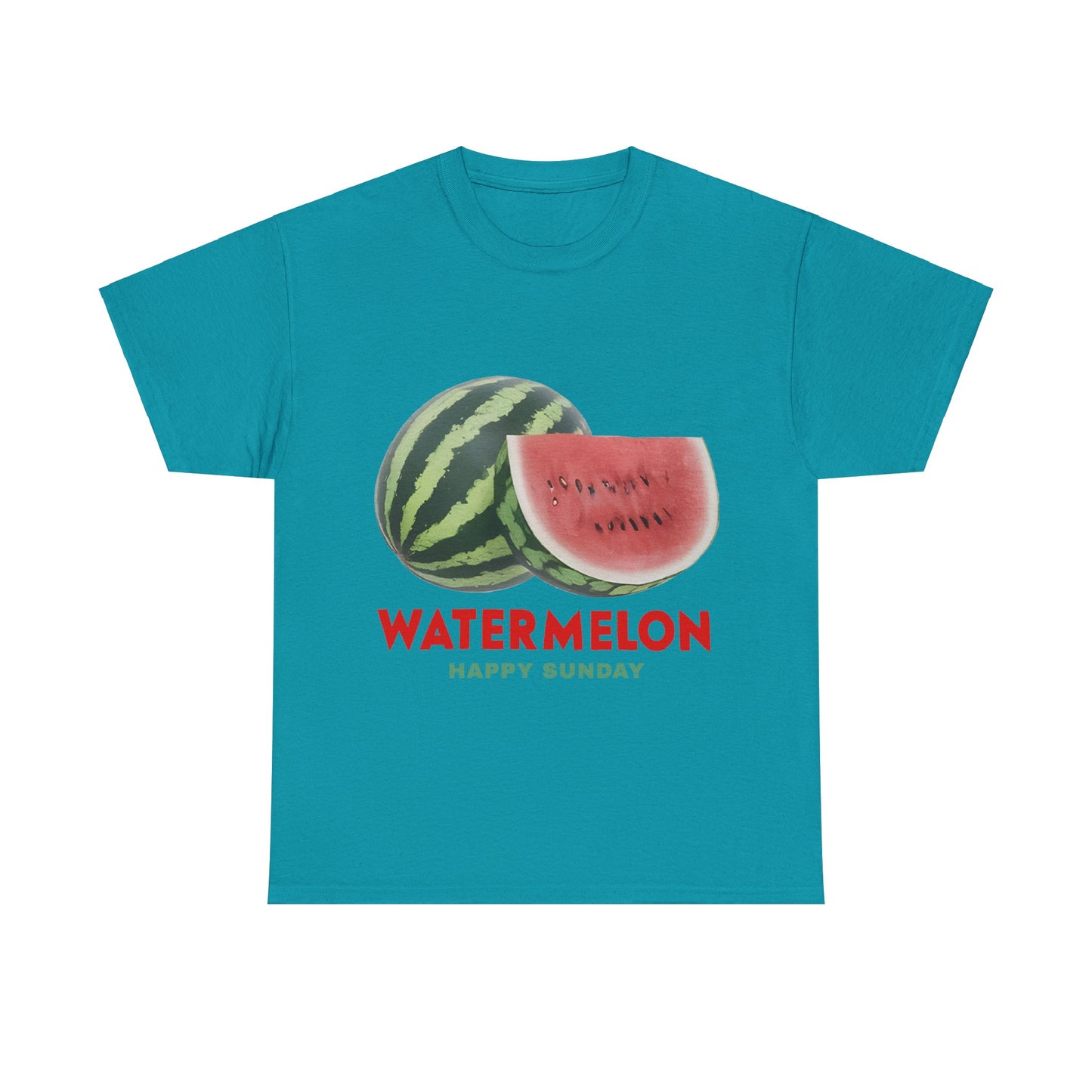 Watermelon fruit Happy Sunday Unisex Heavy Cotton Tee