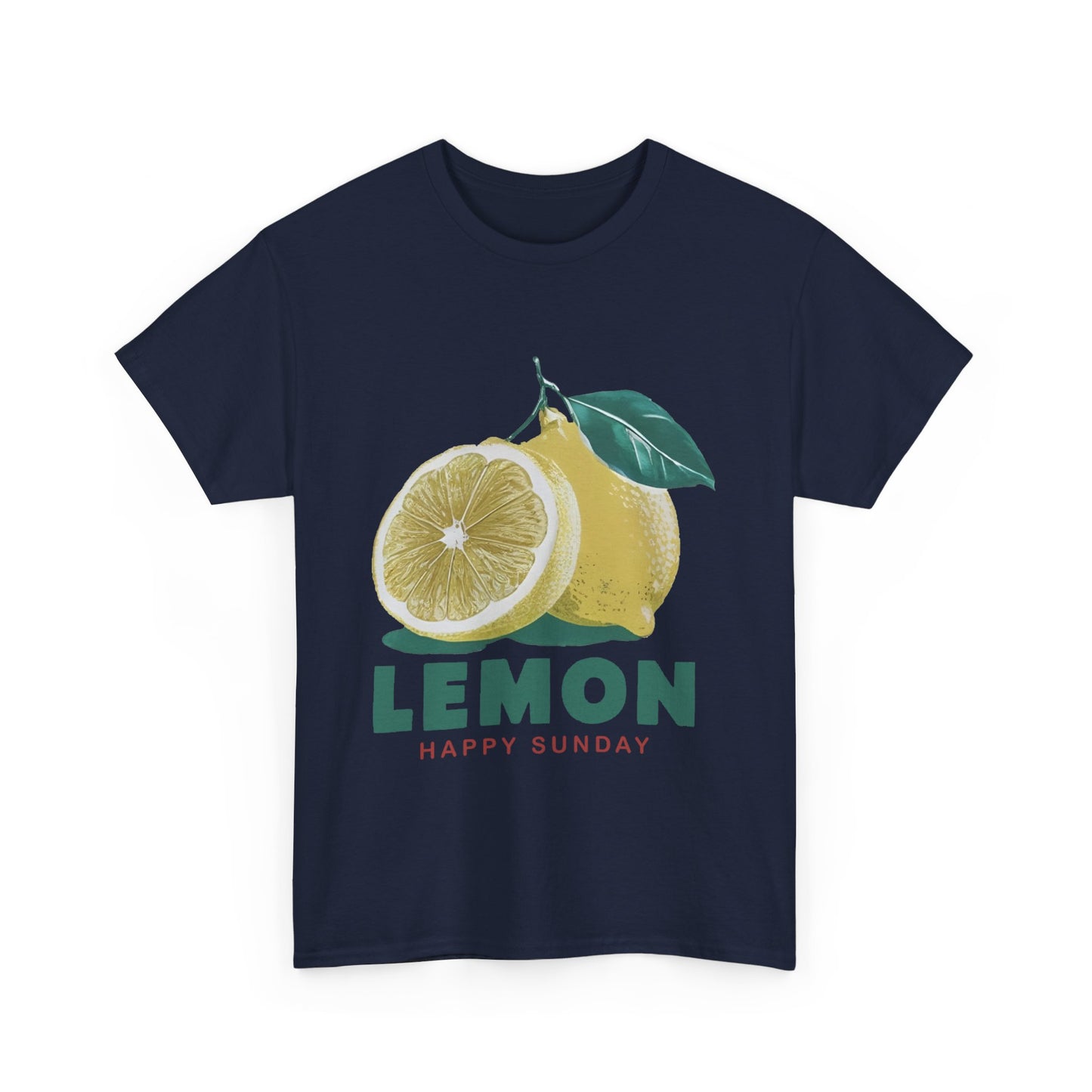 Lemon fruit Happy Sunday Unisex Heavy Cotton Tee