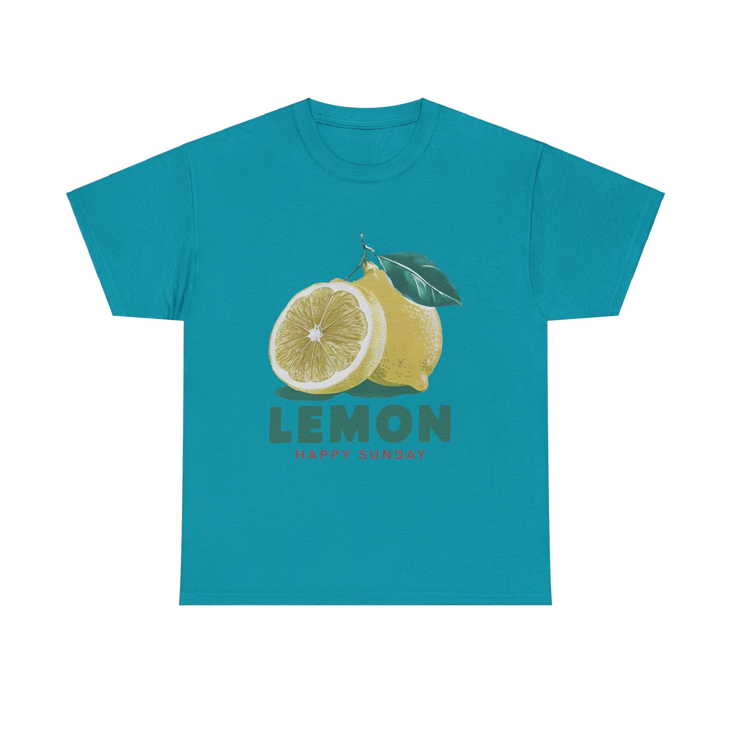 Lemon fruit Happy Sunday Unisex Heavy Cotton Tee