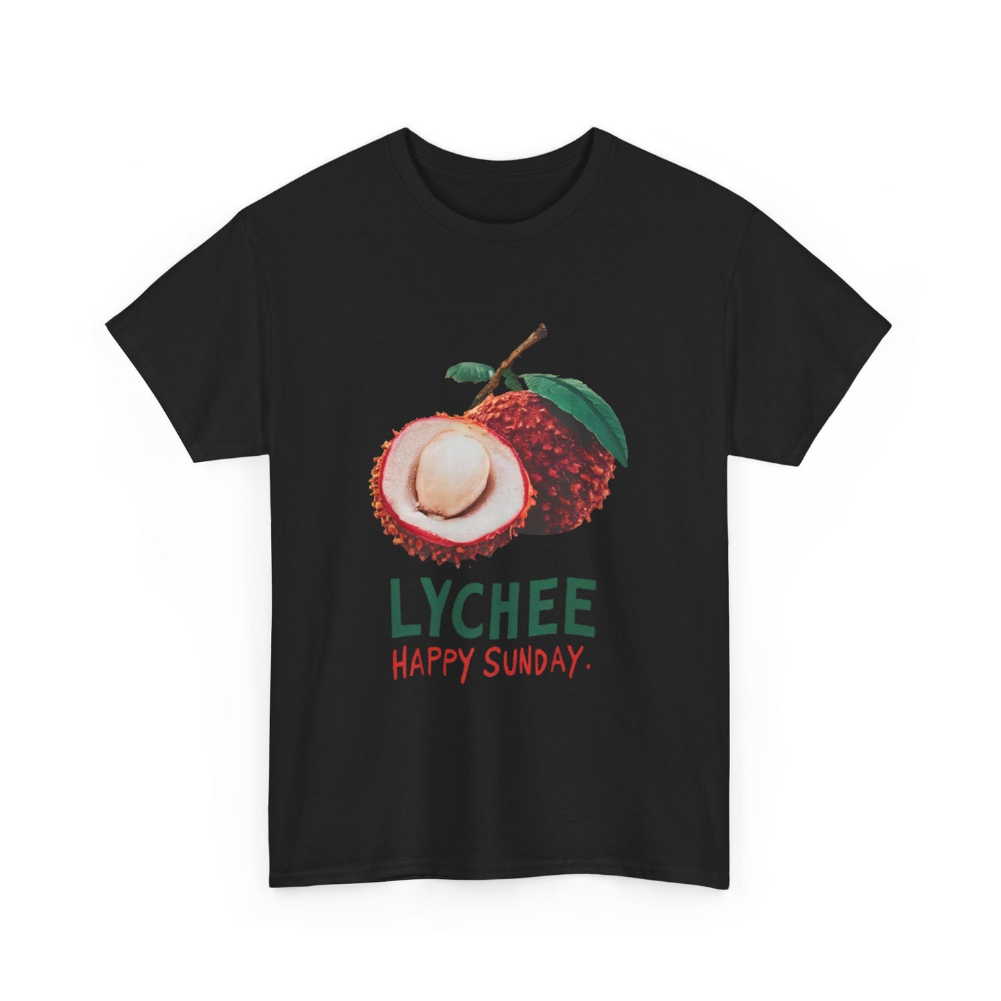 Lychee fruit Happy Sunday Unisex Heavy Cotton Tee