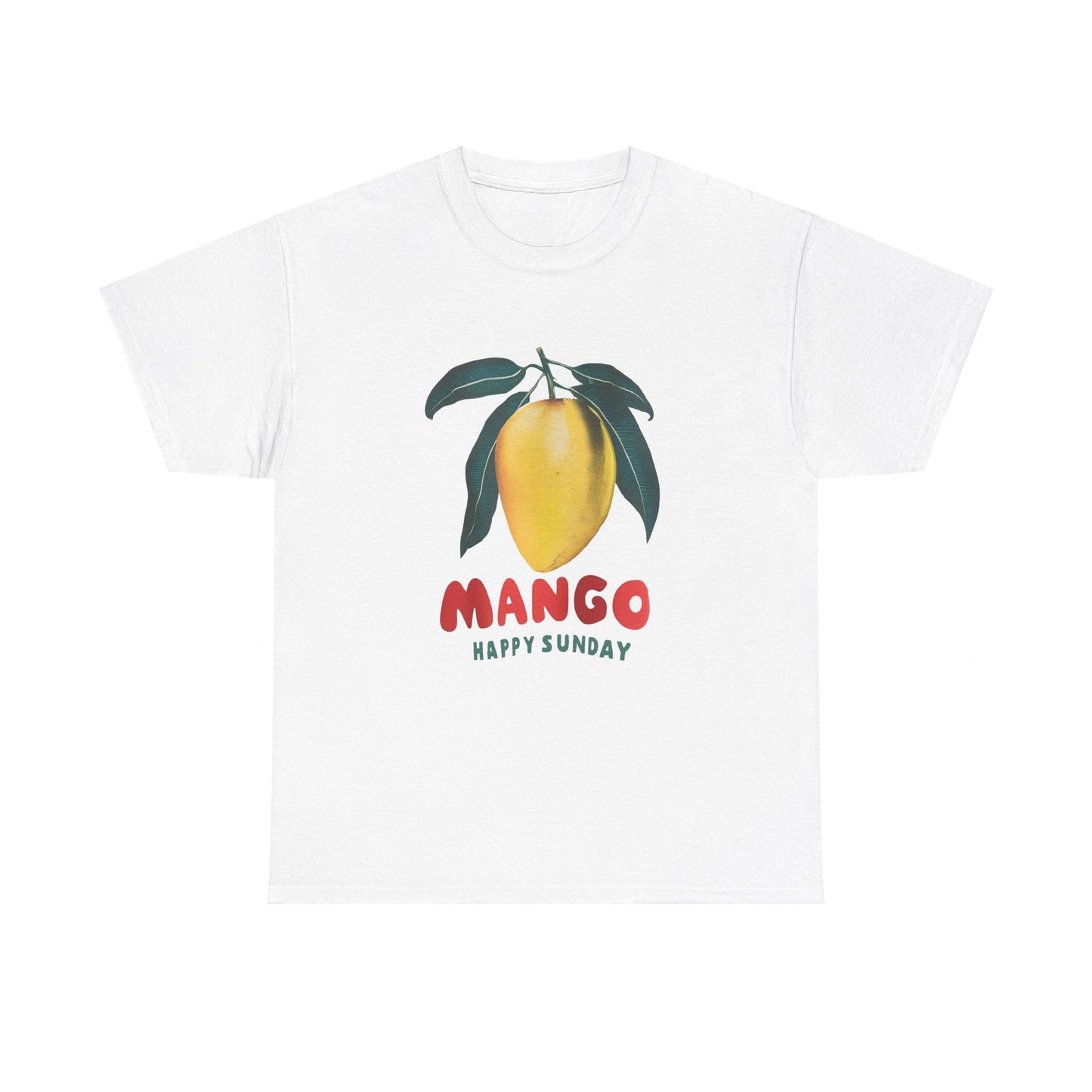 Mango fruit Happy Sunday Unisex Heavy Cotton Tee