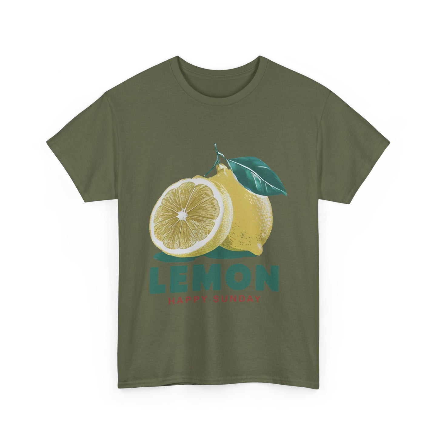 Lemon fruit Happy Sunday Unisex Heavy Cotton Tee