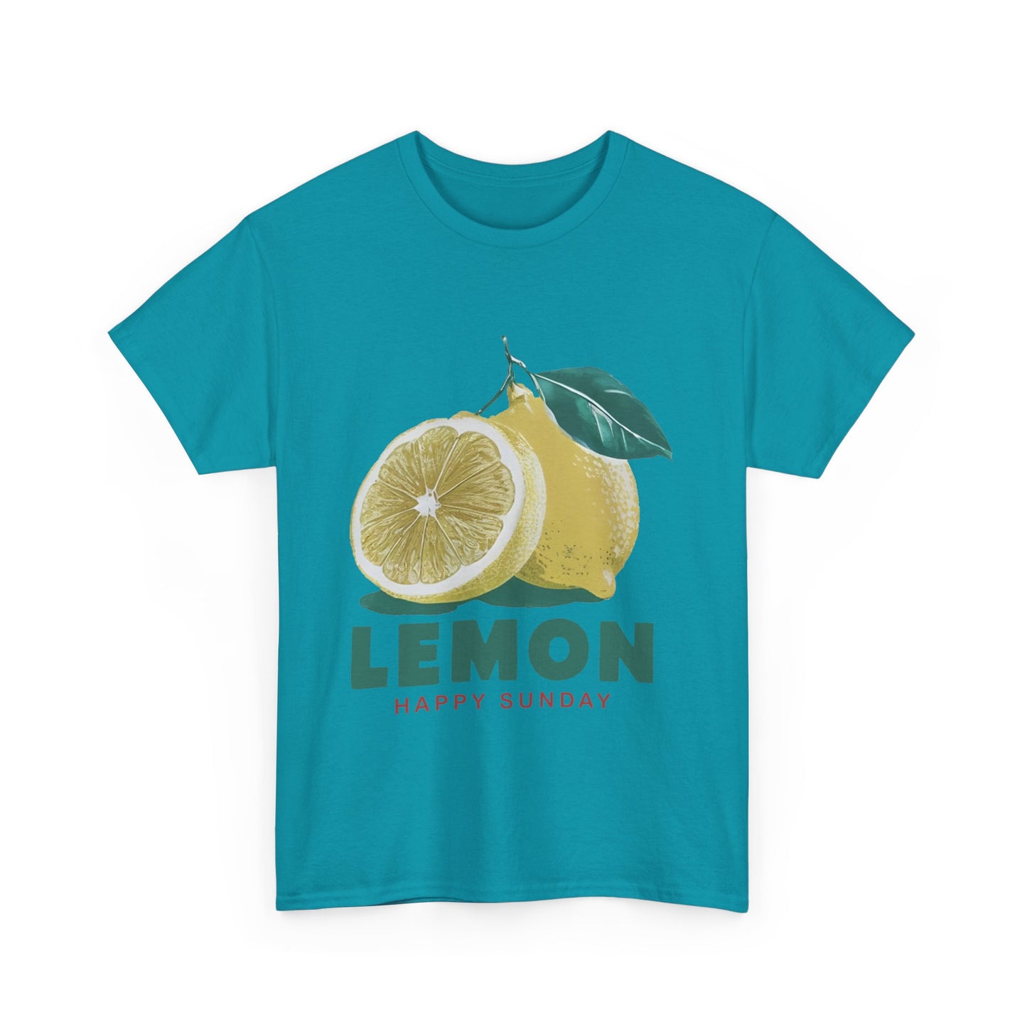 Lemon fruit Happy Sunday Unisex Heavy Cotton Tee