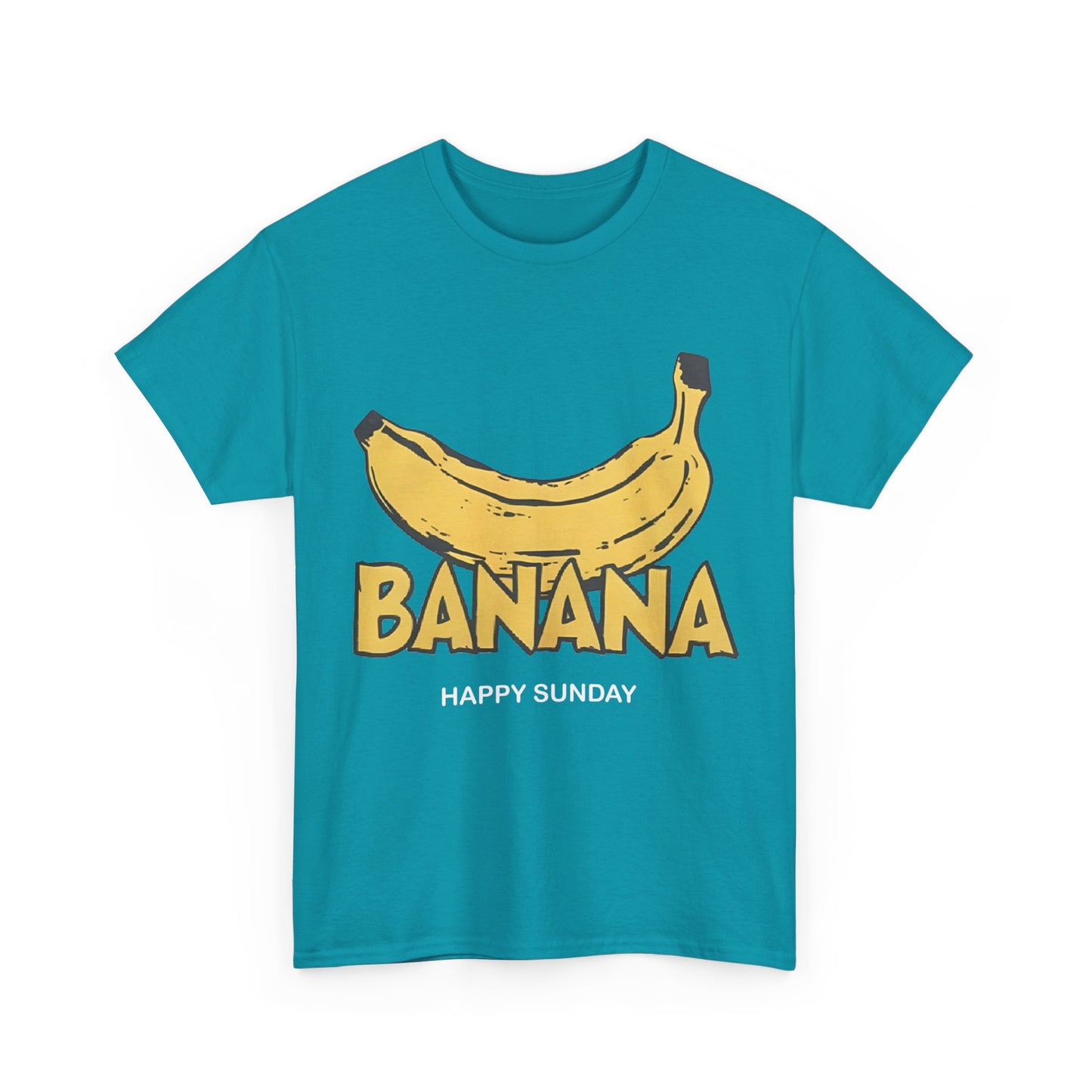 Banana fruit Happy Sunday Unisex Heavy Cotton Tee