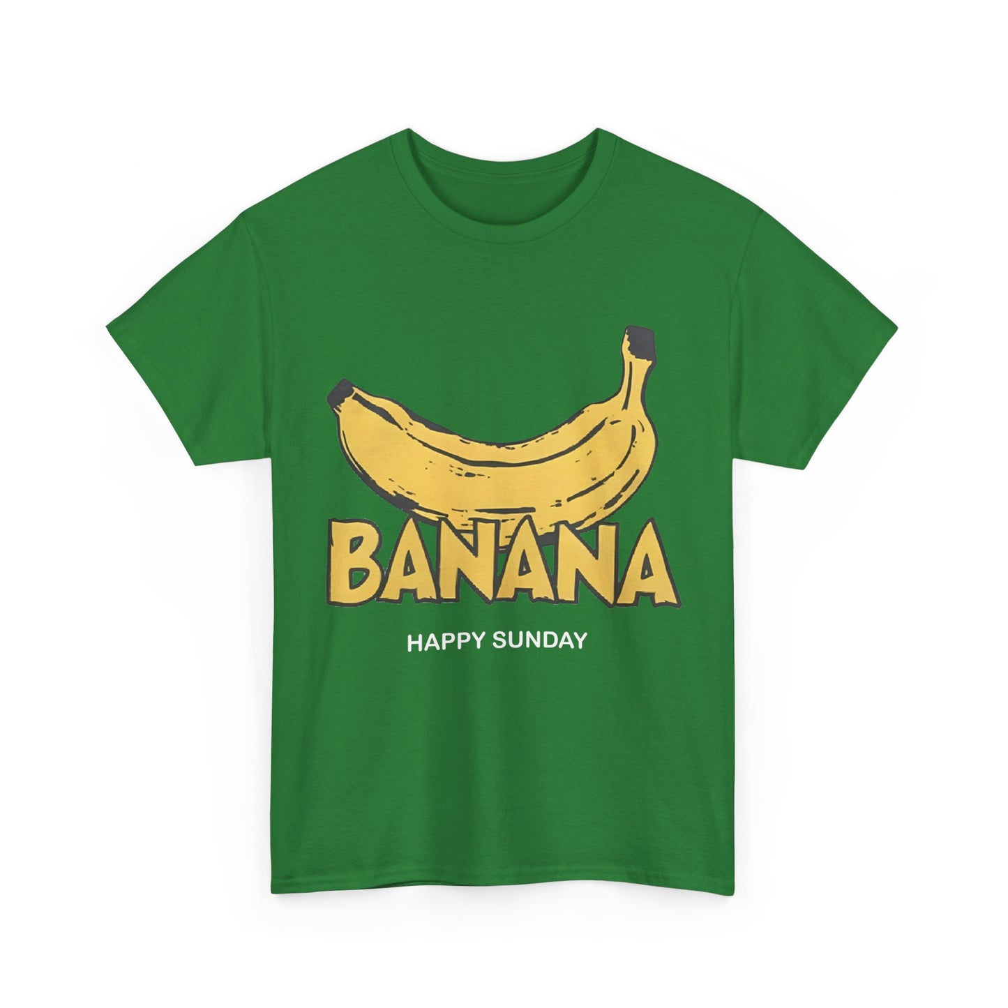 Banana fruit Happy Sunday Unisex Heavy Cotton Tee