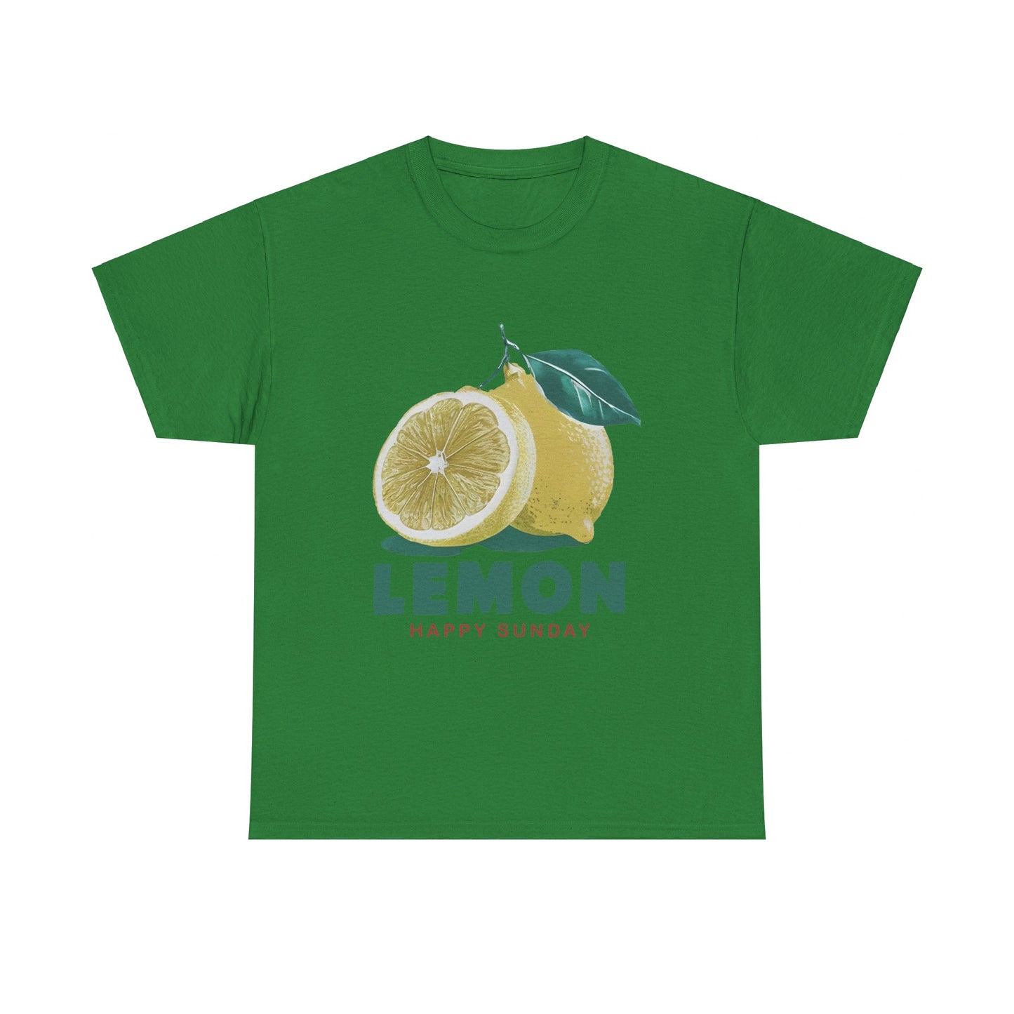 Lemon fruit Happy Sunday Unisex Heavy Cotton Tee