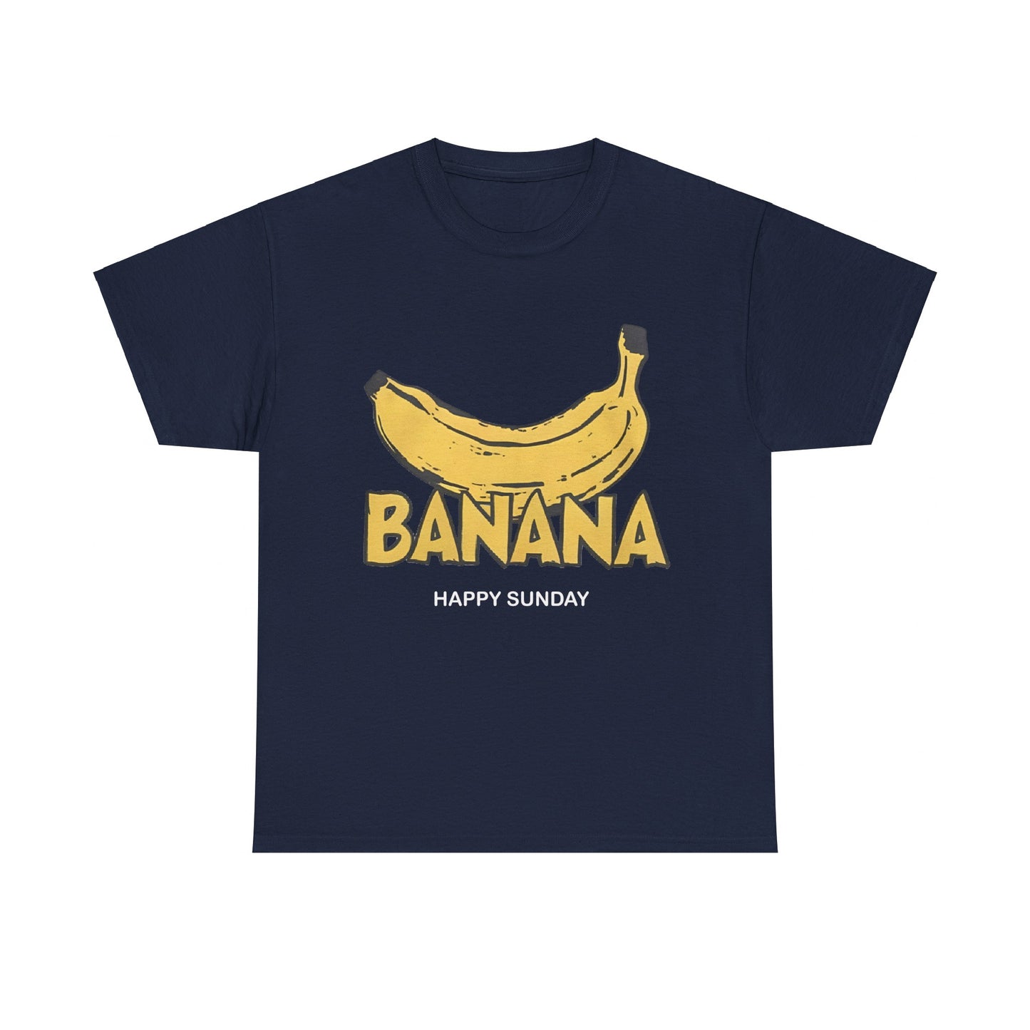 Banana fruit Happy Sunday Unisex Heavy Cotton Tee