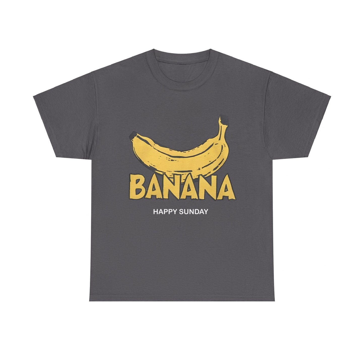 Banana fruit Happy Sunday Unisex Heavy Cotton Tee