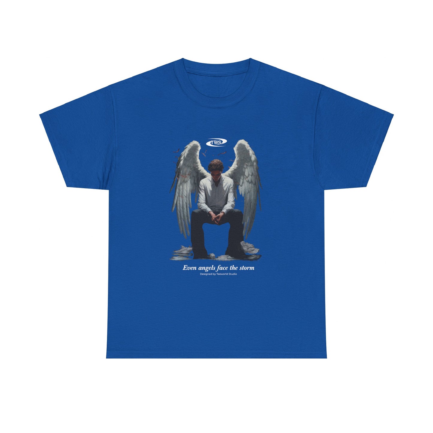 Angel with wings and uniform Unisex Heavy Cotton Tee