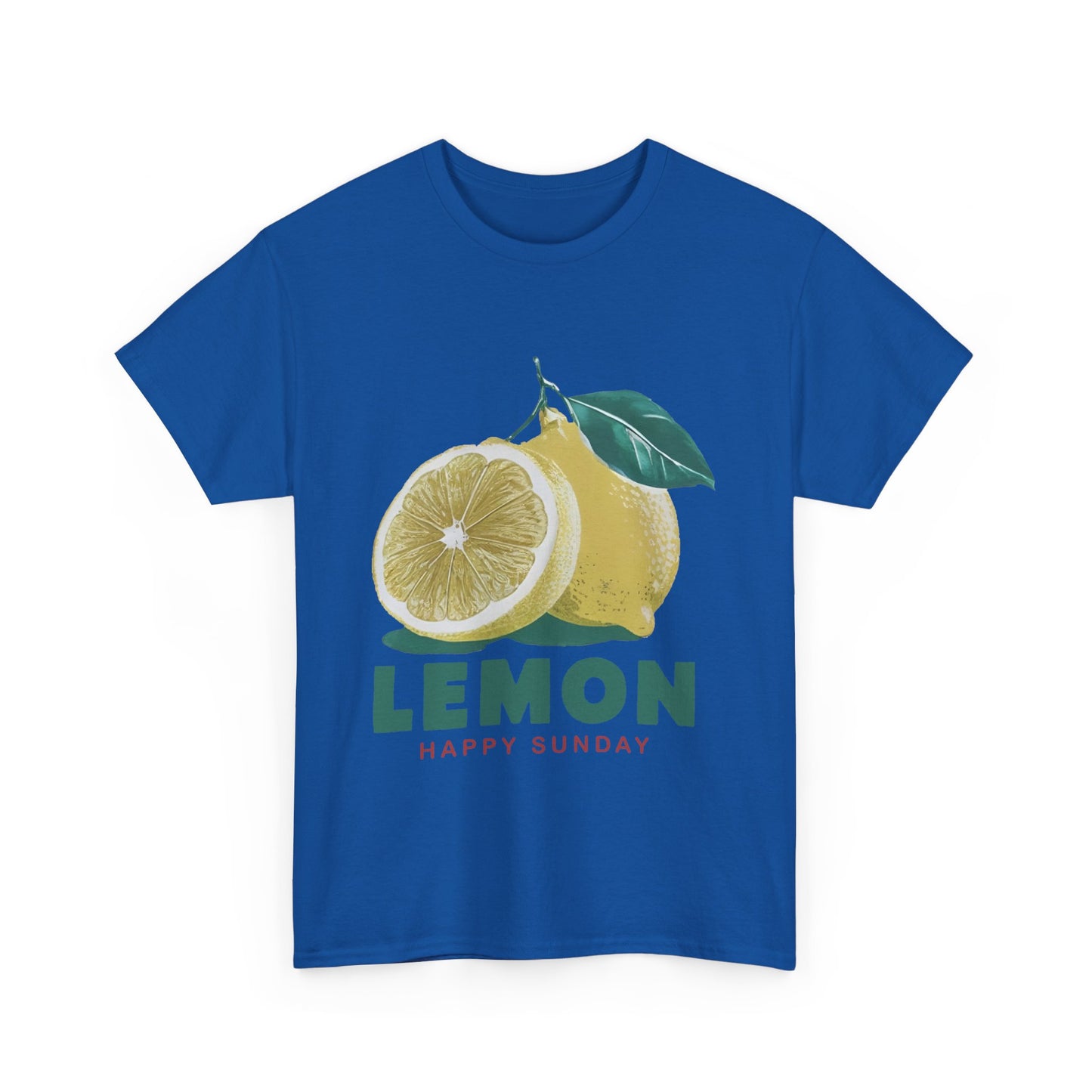 Lemon fruit Happy Sunday Unisex Heavy Cotton Tee