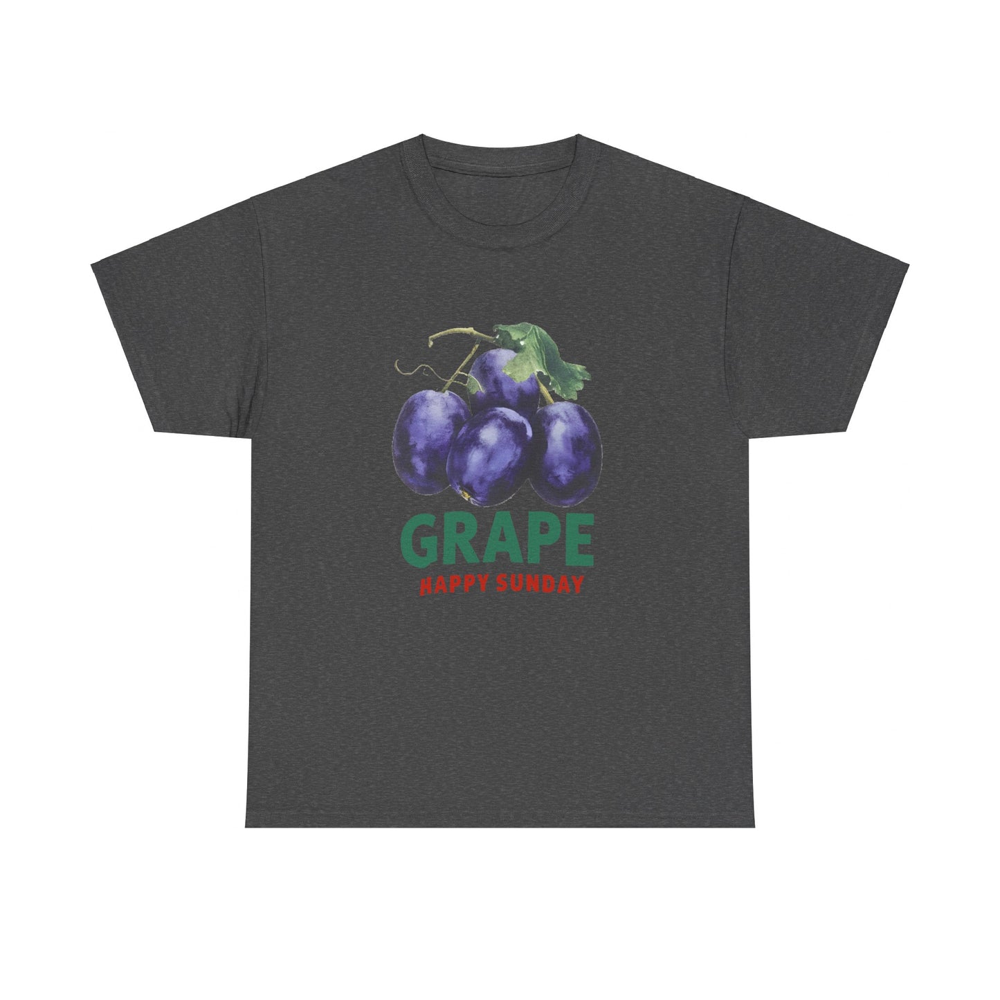 Grape fruit Happy Sunday Unisex Heavy Cotton Tee