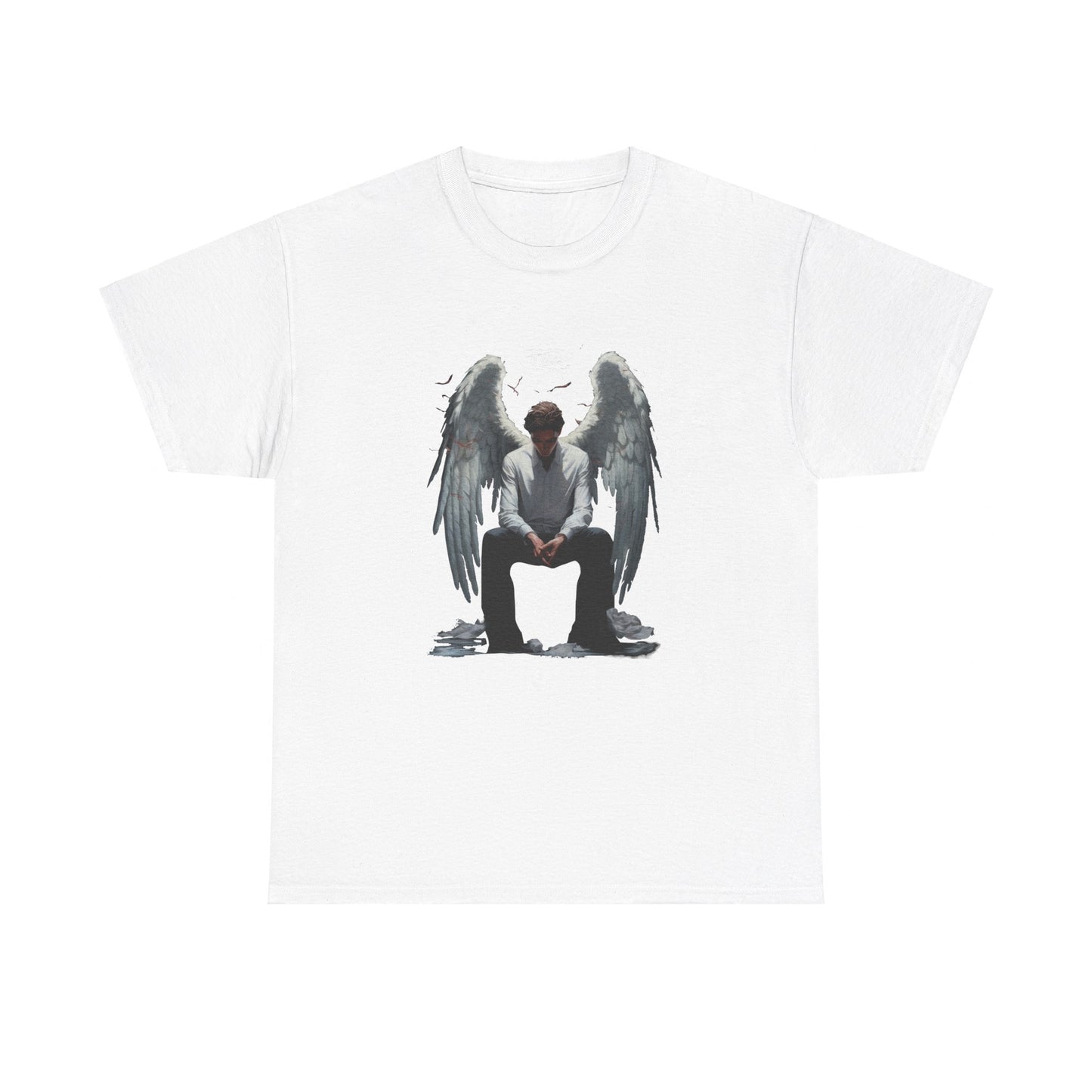 Angel with wings and uniform Unisex Heavy Cotton Tee