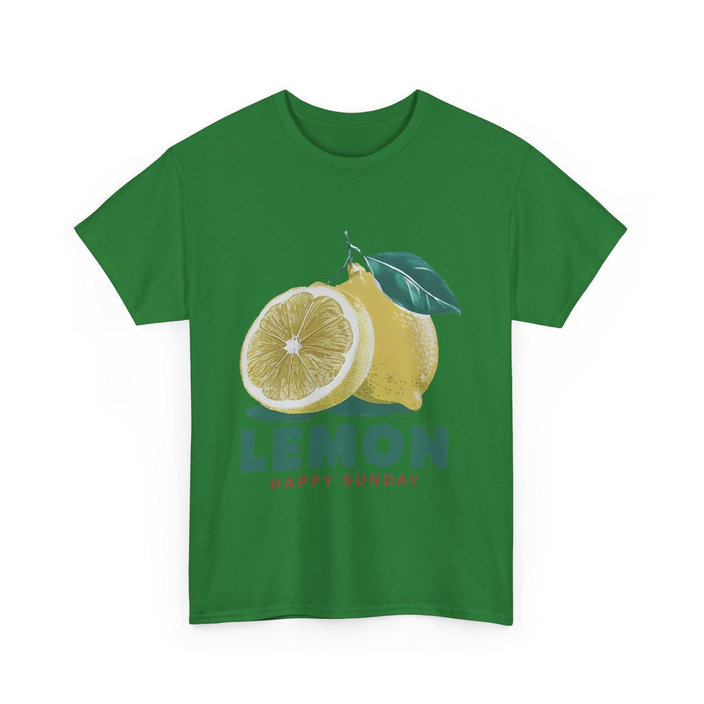 Lemon fruit Happy Sunday Unisex Heavy Cotton Tee