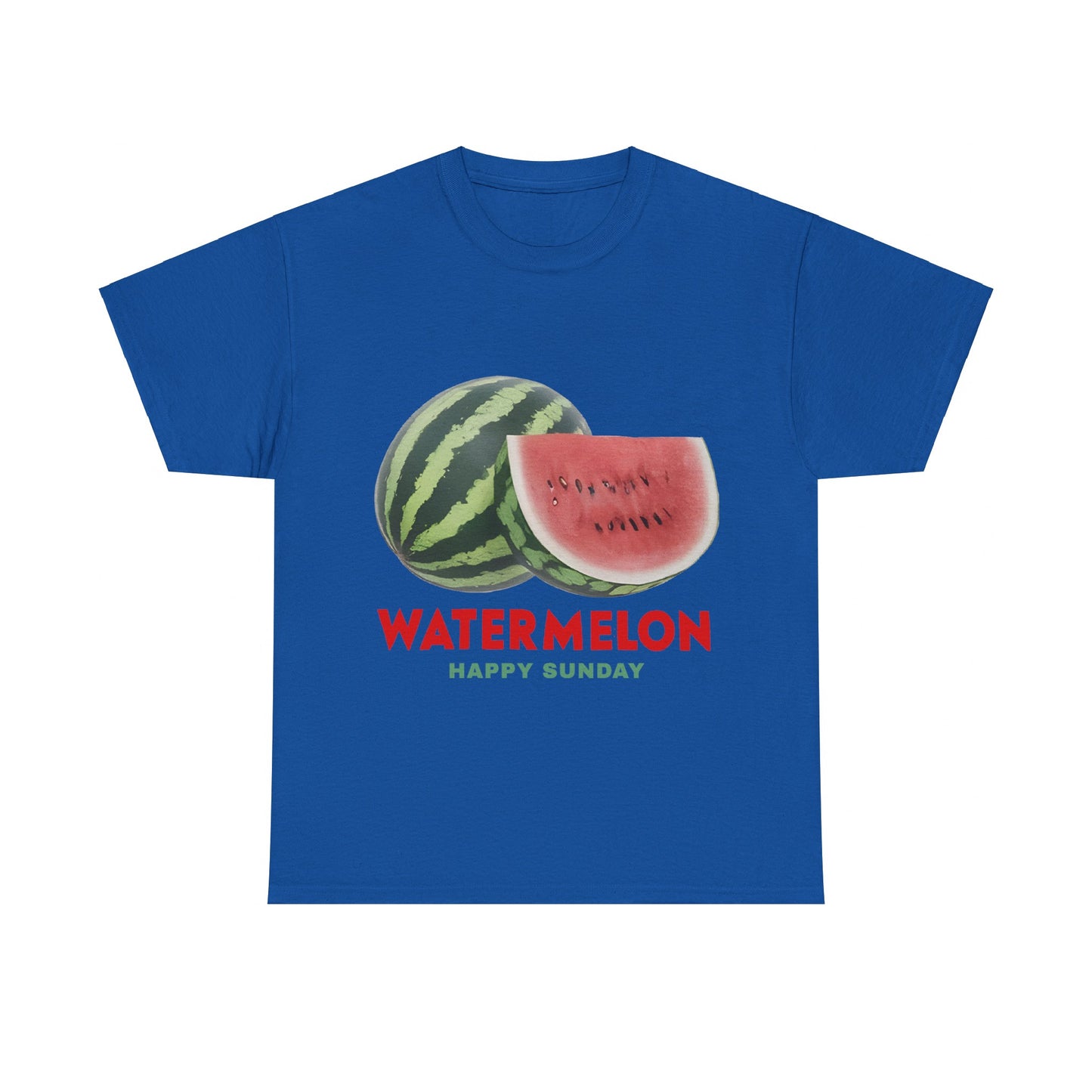 Watermelon fruit Happy Sunday Unisex Heavy Cotton Tee