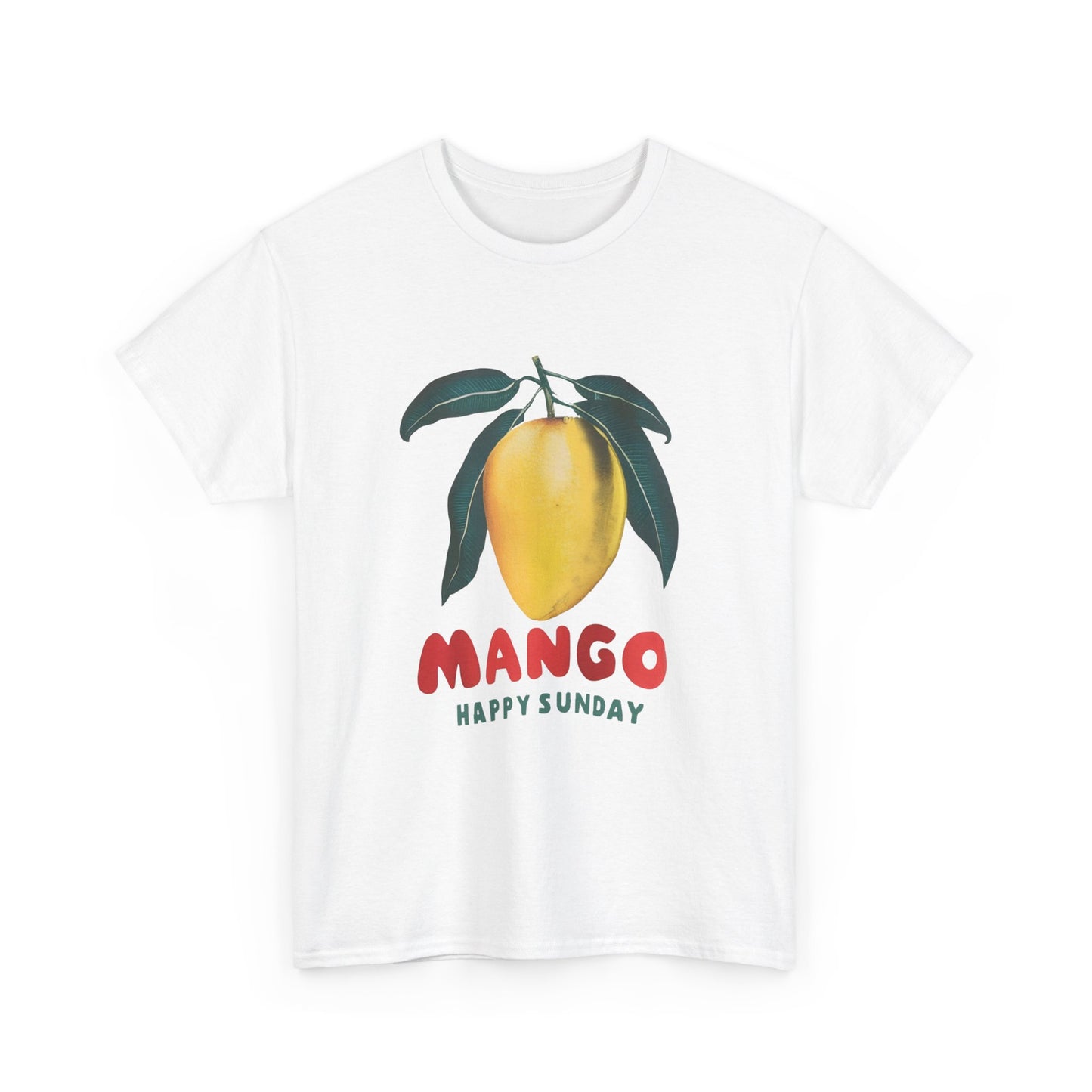 Mango fruit Happy Sunday Unisex Heavy Cotton Tee