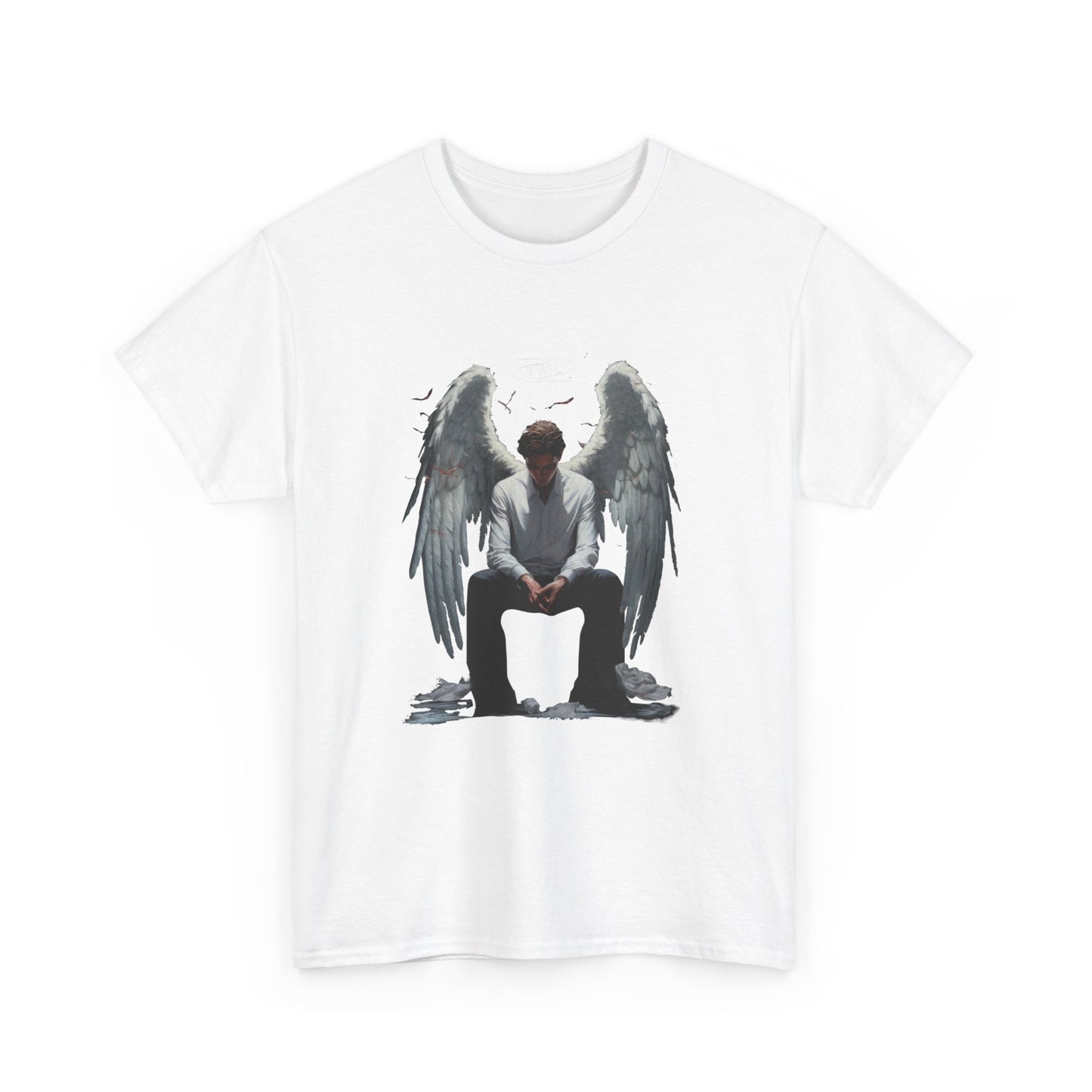 Angel with wings and uniform Unisex Heavy Cotton Tee