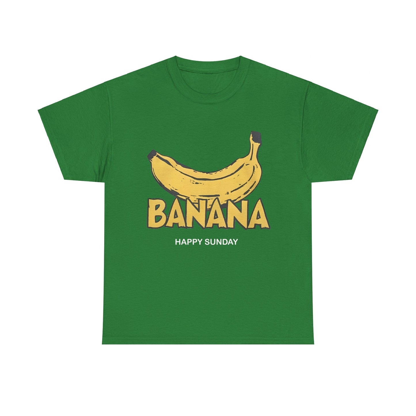 Banana fruit Happy Sunday Unisex Heavy Cotton Tee