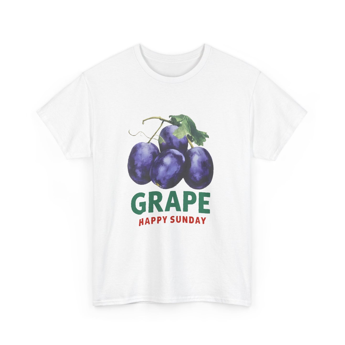 Grape fruit Happy Sunday Unisex Heavy Cotton Tee