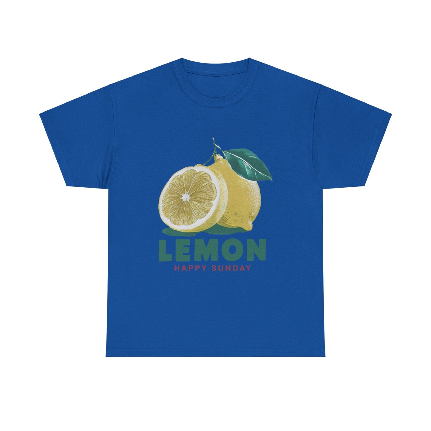 Lemon fruit Happy Sunday Unisex Heavy Cotton Tee