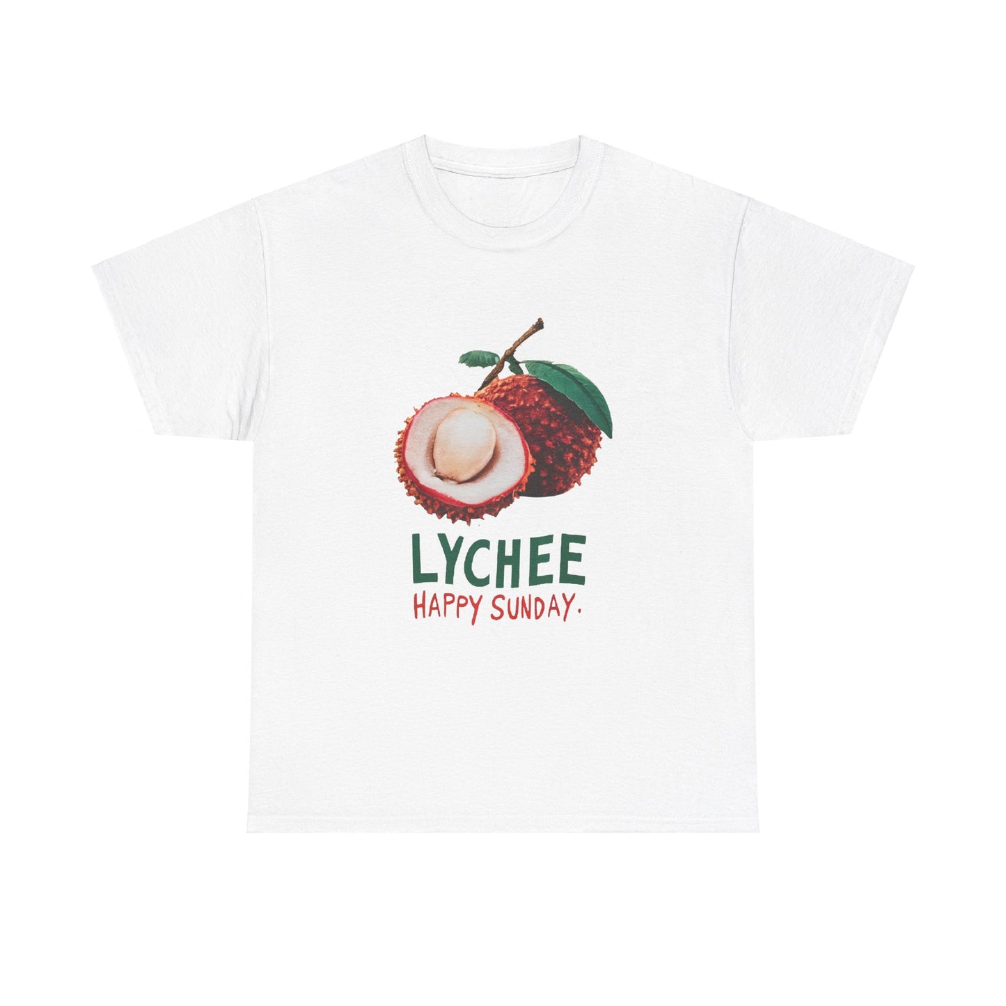 Lychee fruit Happy Sunday Unisex Heavy Cotton Tee