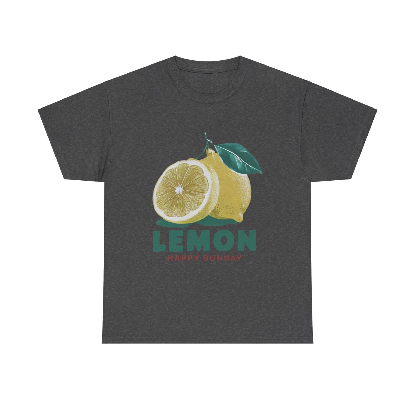 Lemon fruit Happy Sunday Unisex Heavy Cotton Tee