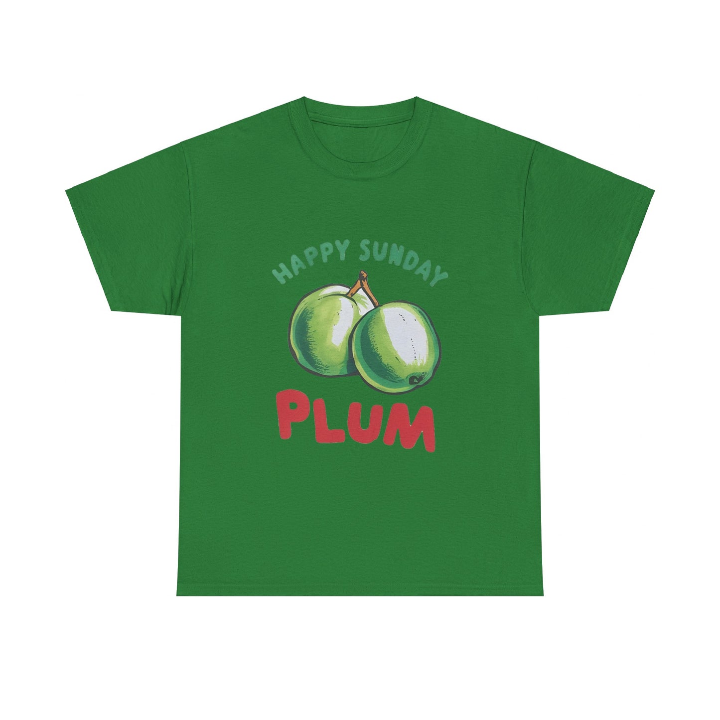 Plum fruit Happy Sunday Unisex Heavy Cotton Tee