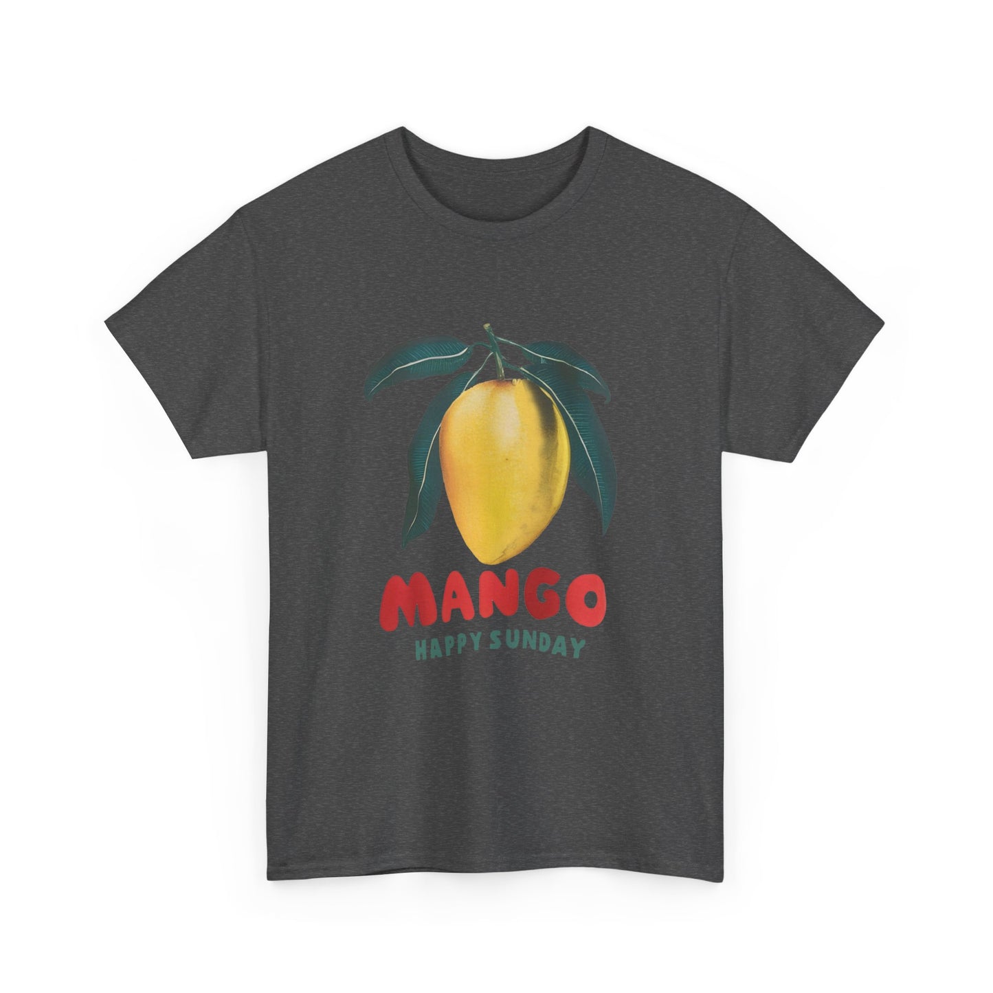 Mango fruit Happy Sunday Unisex Heavy Cotton Tee