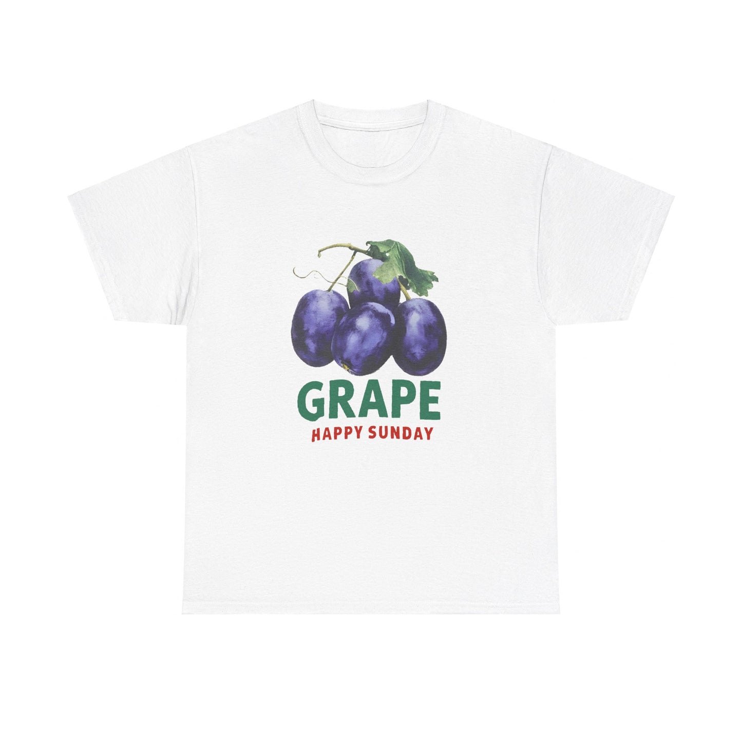 Grape fruit Happy Sunday Unisex Heavy Cotton Tee