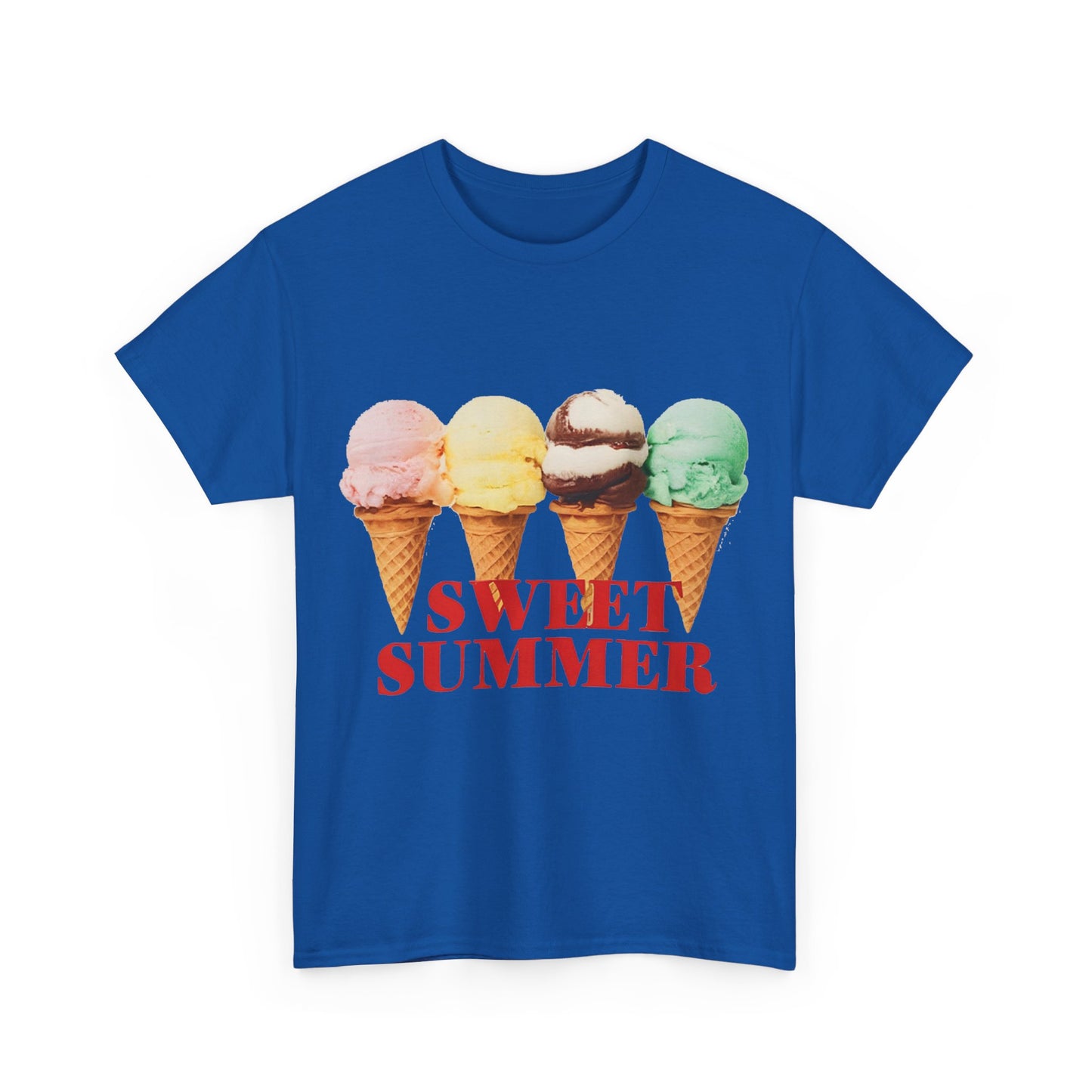 Sweet Ice Cream Happy Sunday Unisex Heavy Cotton Tee