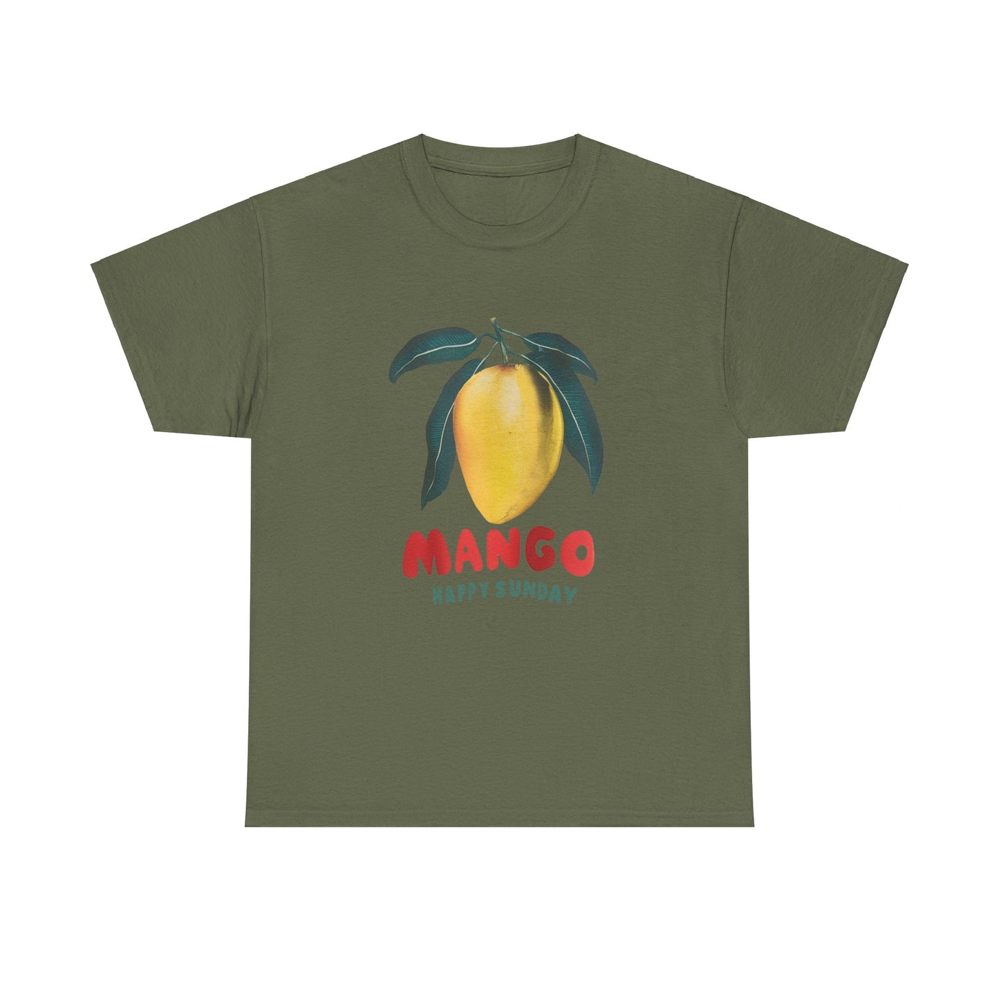 Mango fruit Happy Sunday Unisex Heavy Cotton Tee