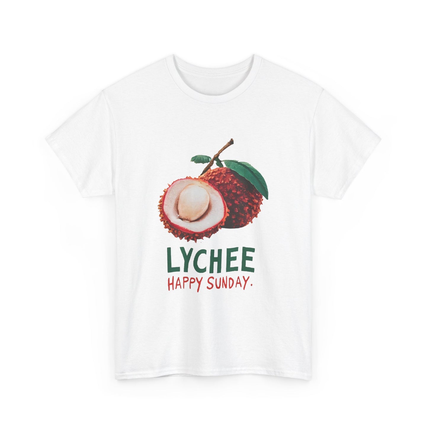 Lychee fruit Happy Sunday Unisex Heavy Cotton Tee