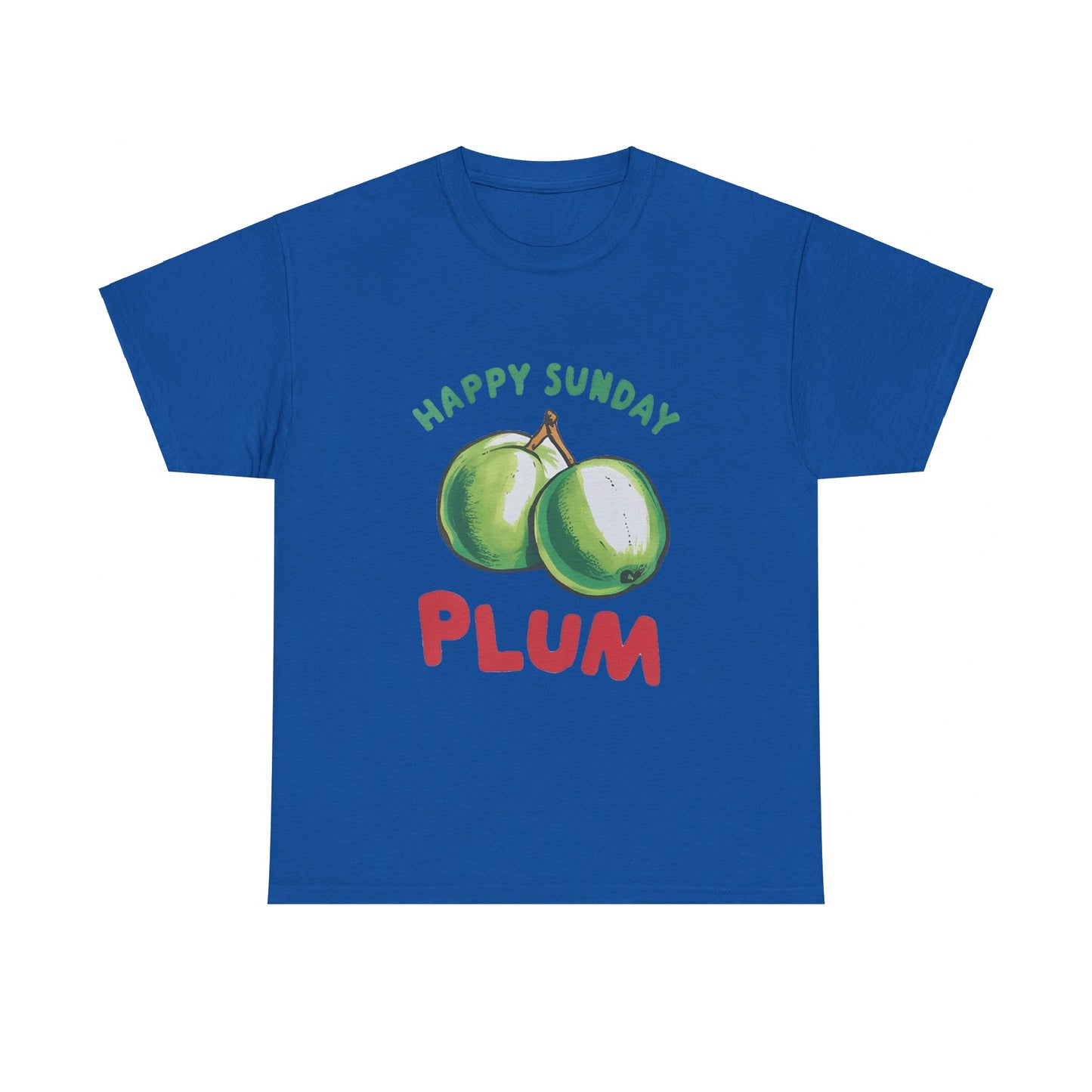 Plum fruit Happy Sunday Unisex Heavy Cotton Tee