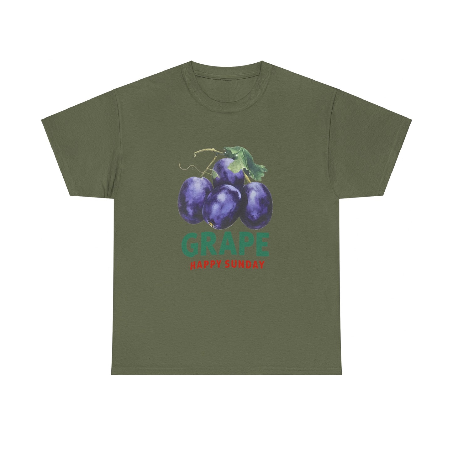 Grape fruit Happy Sunday Unisex Heavy Cotton Tee