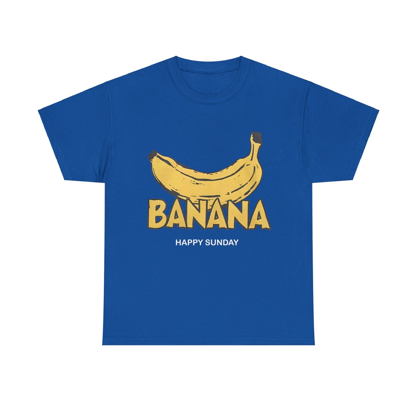 Banana fruit Happy Sunday Unisex Heavy Cotton Tee