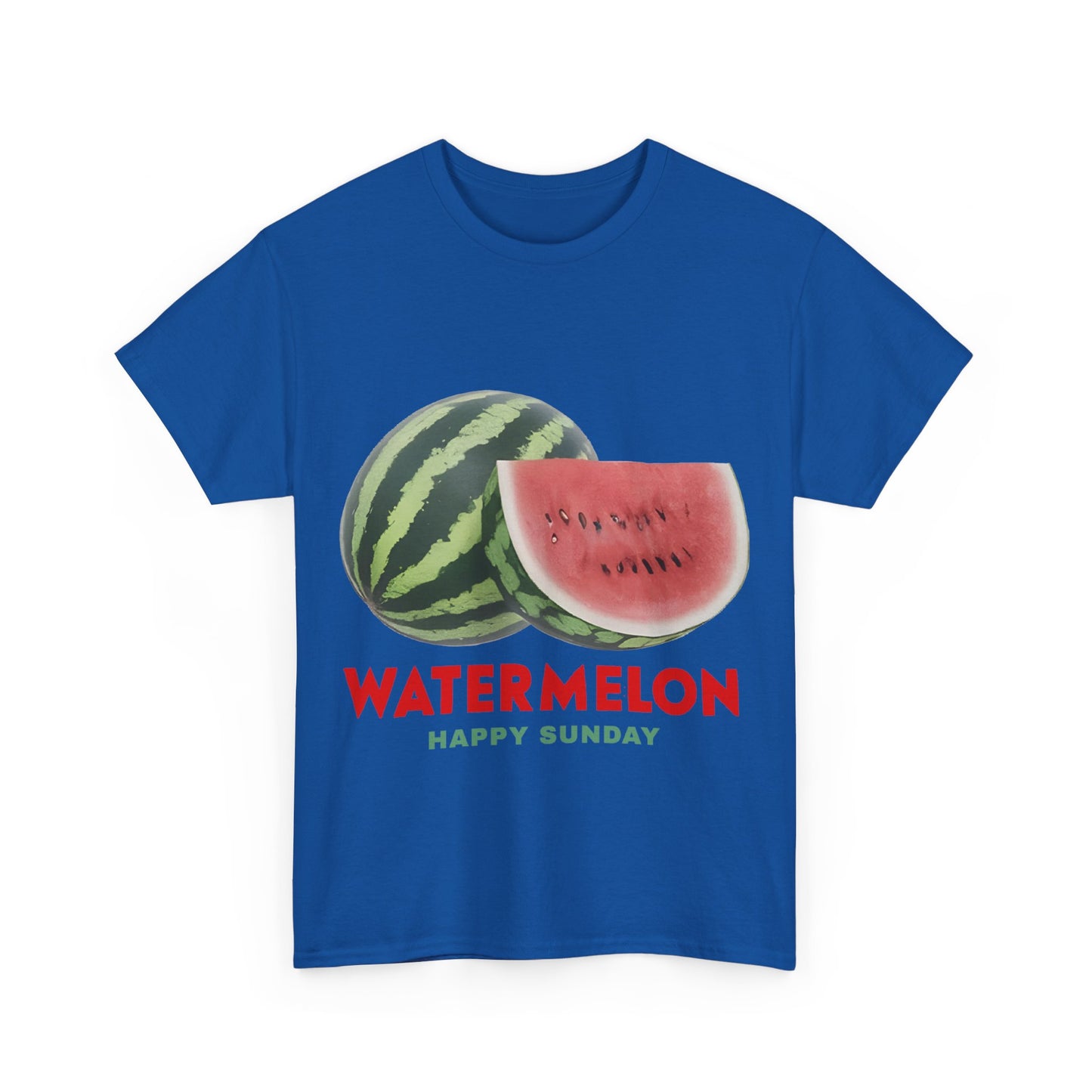 Watermelon fruit Happy Sunday Unisex Heavy Cotton Tee